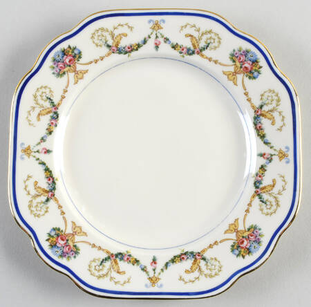 La Boheme Blue Square Salad Plate