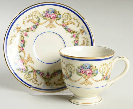 La Boheme Blue Footed Demitasse Cup & Saucer Set