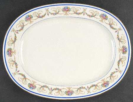 La Boheme Blue 15" Oval Serving Platter