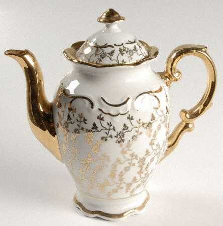 Baroque Style Mini Coffee Pot & Lid