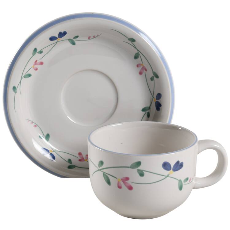 Allegro Flat Cup & Saucer Set