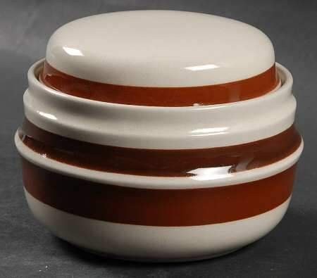 Estate Dark and Light Brown Sugar Bowl & Lid