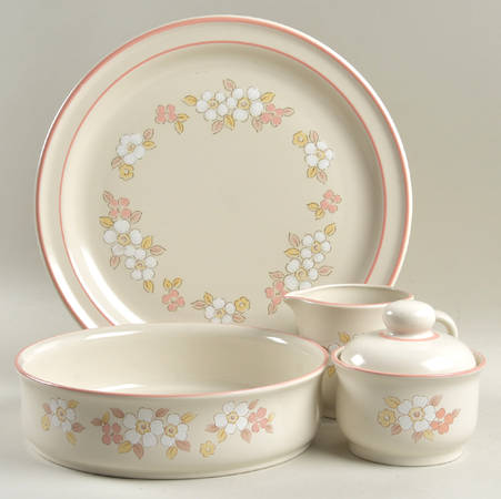 Fleur De Bois Peach 5 Piece Hostess Set