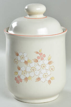 Fleur De Bois Peach Large Canister & Lid