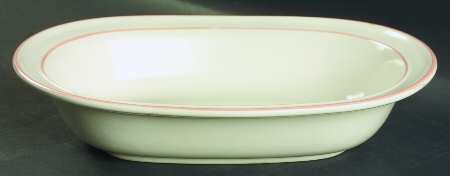 Fleur De Bois Peach 10" Oval Vegetable Bowl