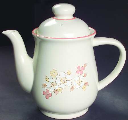 Fleur De Bois Peach Coffee Pot & Lid