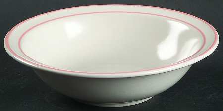 Fleur De Bois Peach Rim Cereal Bowl