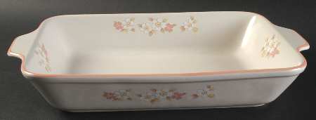 Fleur De Bois Peach 15" Rectangular Baker