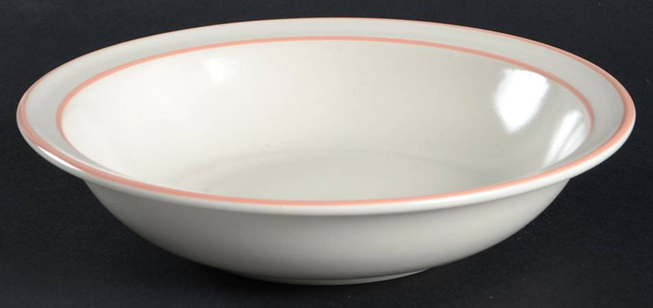 Fleur De Bois Peach Rim Soup Bowl