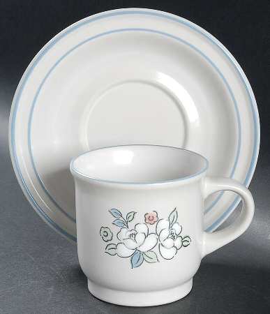 Fleur De Lune Flat Cup & Saucer Set
