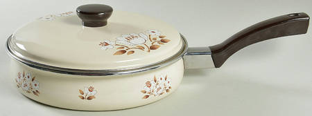 Mayblossom Brown 10" Metal Skillet & Lid