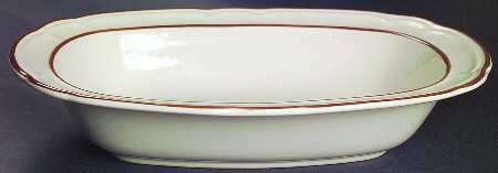 Mayblossom Brown 10" Oval Vegetable Bowl
