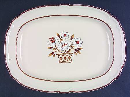Mayblossom Brown 12" Oval Serving Platter