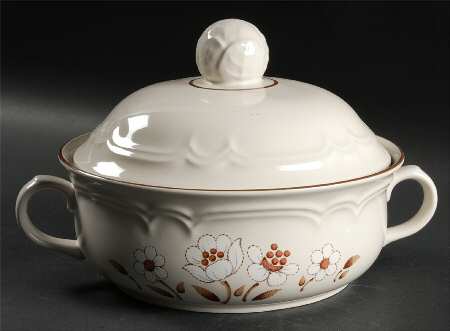 Mayblossom Brown Round Covered Vegetable