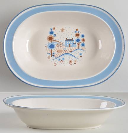 Primitif 10" Oval Vegetable Bowl