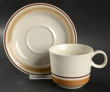 Water Colors Horizon Flat Cup & Saucer Set