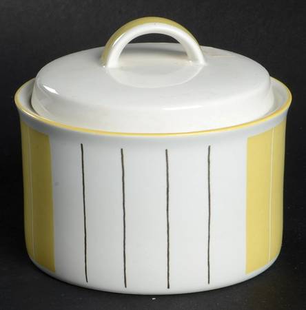 Counterpoint Yellow Sugar Bowl & Lid
