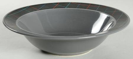 Graphics Gray 9" Round Vegetable Bowl