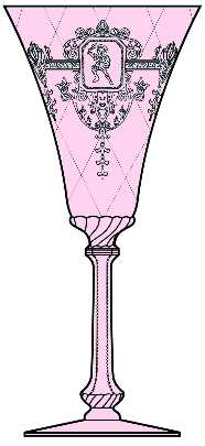 Trojan Flamingo Pink (Stem 3368, Etch 445) by Heisey