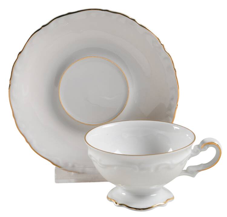 Margaret (Gold Trim) Demitasse Cup & Saucer Set