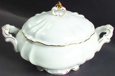 Margaret (Gold Trim) Round Covered Vegetable