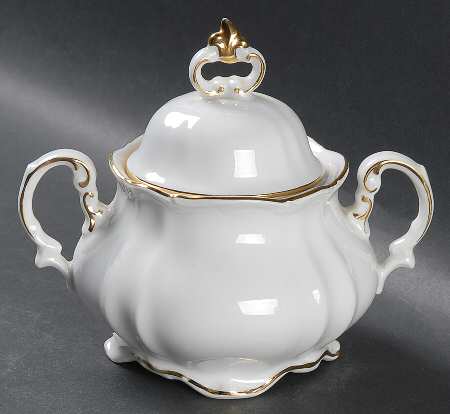 Margaret (Gold Trim) Sugar Bowl & Lid