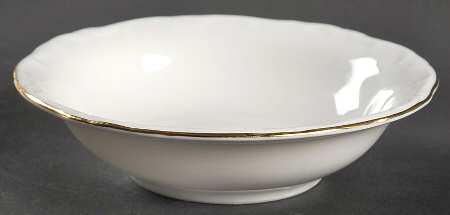 Margaret (Gold Trim) Fruit/Dessert (Sauce) Bowl