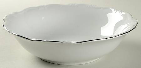 Margaret (Platinum Trim) 9" Round Vegetable Bowl