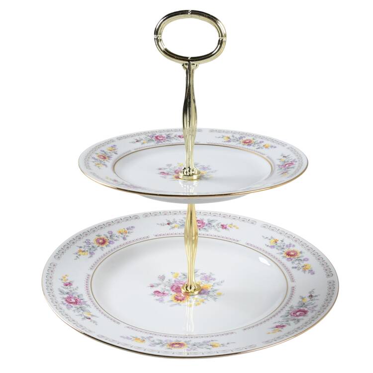 HEP3 6 5/8"-10"  2 Tiered Serving Tray (Dp, Sp) HC