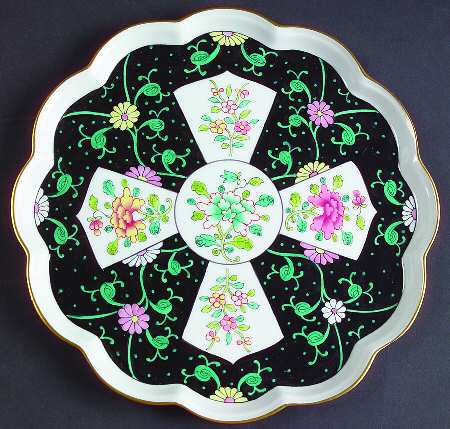 Black Dynasty (Sn) Scalloped Tray