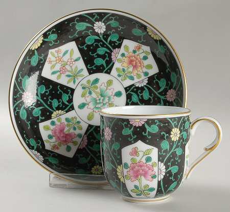 Black Dynasty (Sn) Mocha Cup & Saucer Set