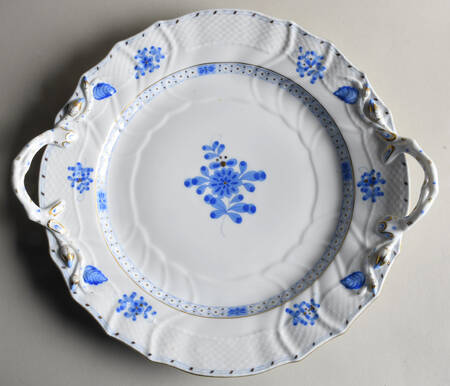 Blue Garden (Wb) Handled Chop Plate (Round Platter)