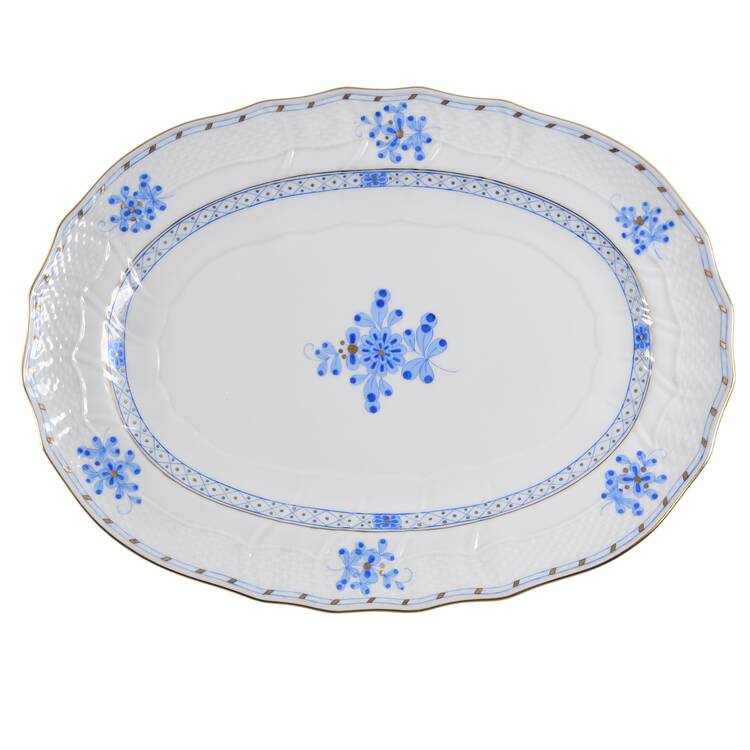 Blue Garden (Wb) 15" Oval Serving Platter
