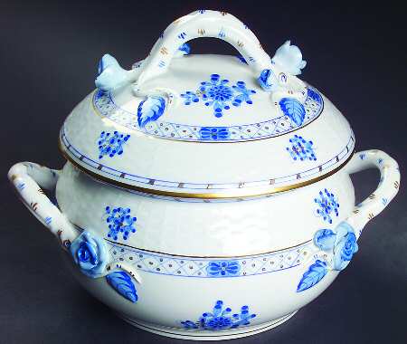 Blue Garden (Wb) Bean Pot & Lid