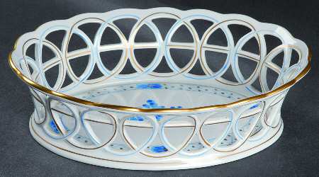 Blue Garden (Wb) 8" Oval Open Weave Basket