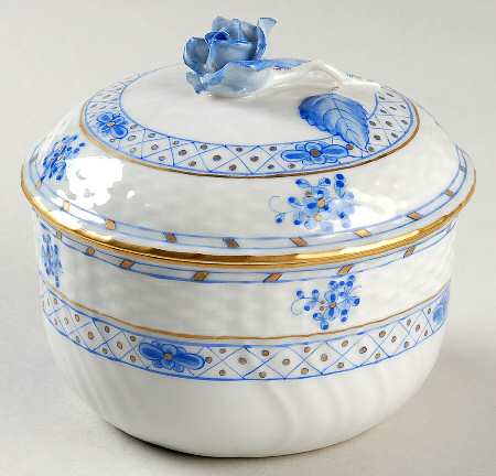 Blue Garden (Wb) Sugar Bowl & Lid