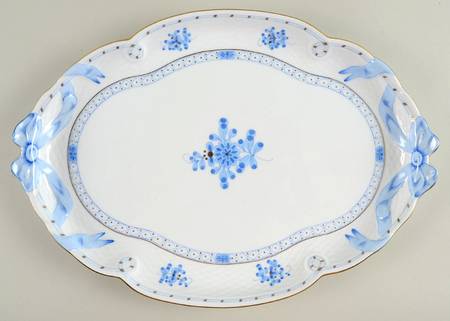 Blue Garden (Wb) 15" Oval Tray