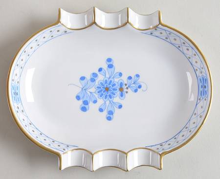 Blue Garden (Wb) 5" Oval Ashtray