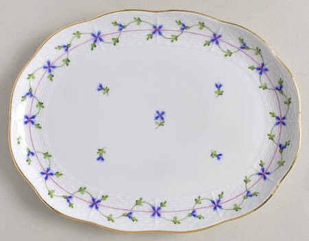 Blue Garland (PBG) 10" Oval Tray by Herend