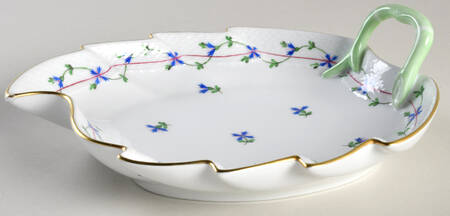Blue Garland (PBG) 9" Leaf Dish by Herend