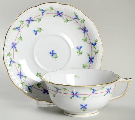 Blue Garland (PBG) Footed Cup & Saucer Set