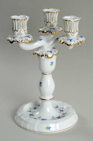 Blue Garland (PBG) Three Light Candlestick