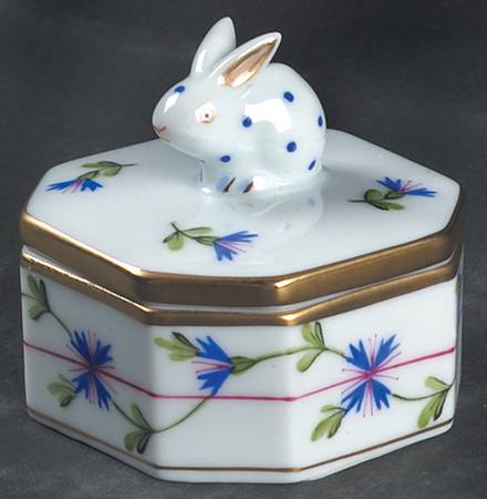 Blue Garland (PBG) Small Bunny Trinket Box with Lid