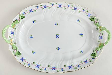 Blue Garland (PBG) 15" Oval Handled Platter