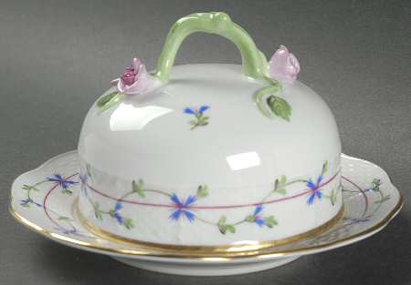 Blue Garland (PBG) Round Covered Butter by Herend