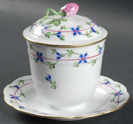 Blue Garland (PBG) Jam/Jelly & Lid w/Attached Underplate