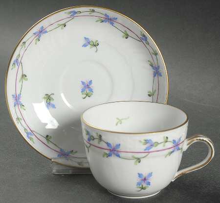 Blue Garland (PBG) Flat Demitasse Cup & Saucer Set