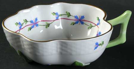 Blue Garland (PBG) 5" Handled Leaf Dish by Herend