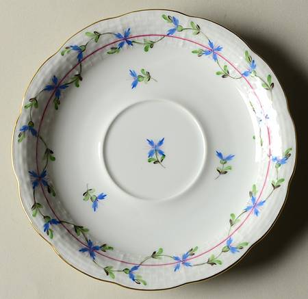 Blue Garland (PBG) Saucer for Footed Cup