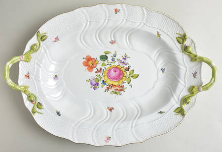 Bouquet of Flowers (BHR) 17" Oval Handled Platter